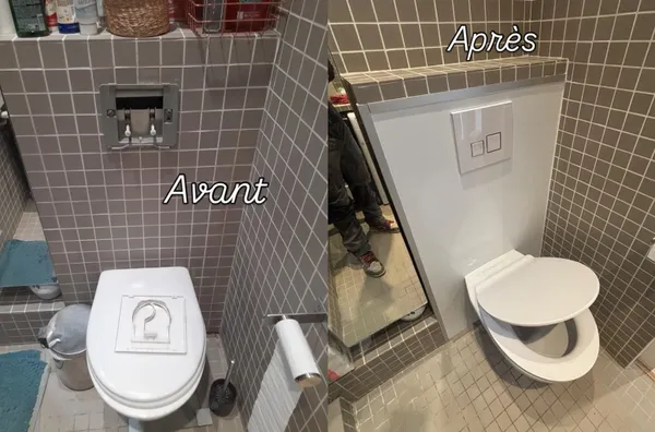 Réparation d'une fuite sur WC