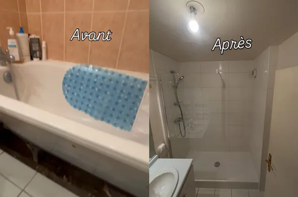 Création d'une douche