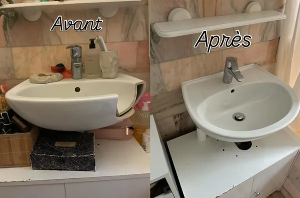 Remplacement d'un lavabo